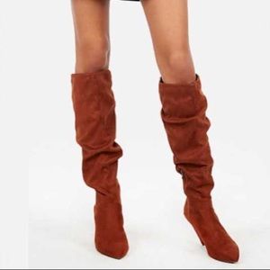 EXPRESS Slouch Heel Boots